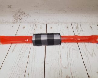 Couvre bâton glacé Taille & Retailles en tissu Carreauté gris