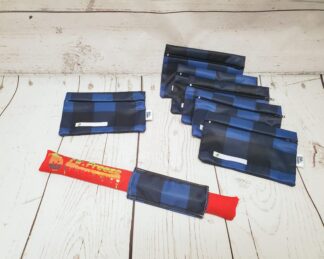 Ensemble de produits Taille & Retailles restants en tissu Carreauté Bleu - 2024-03