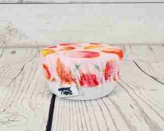 Mini couvre-bol réutilisable Taille & Retailles - Pamplemousse rose - Vue de face