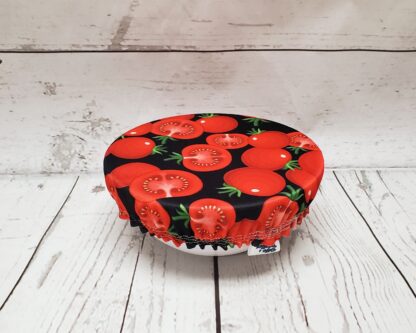 Petit couvre-bol Taille & Retailles en tissu Tomates