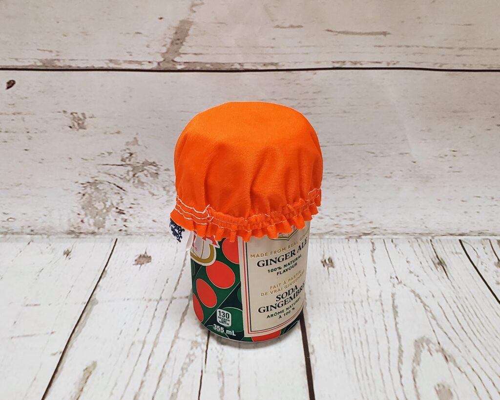 Mini couvre-bol Taille & Retailles en tissu Orange