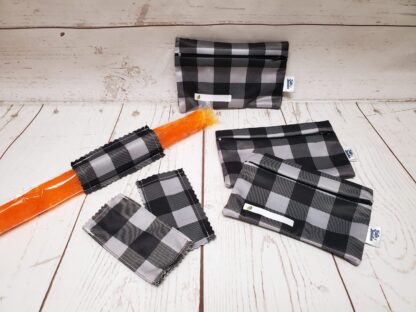 Ensemble de produits Taille & Retailles restants en tissu carreauté gris 2025-03