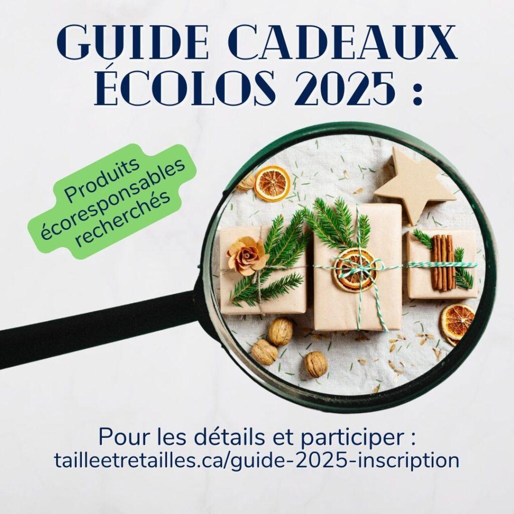 Guide cadeaux écolos 2025 - entreprises recherchées