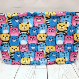 Couvre-bol rectangulaire (lasagne) Taille & Retailles en tissu Chats colorés