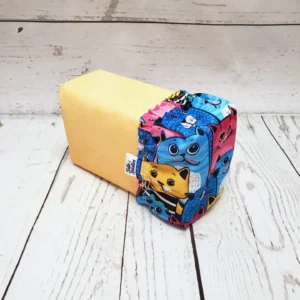 Couvre-fromage XL Taille & Retailles en tissu Chats colorés