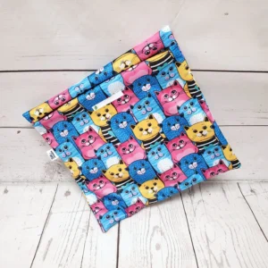 Grand sac congélation Taille & Retailles en tissu Chats colorés