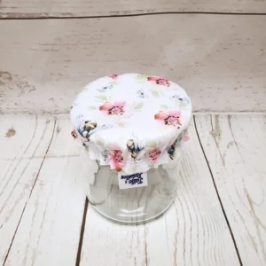 Mini couvre-bol Taille & Retailles en tissu Abeilles butineuses