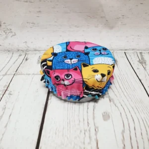 Mini couvre-bol rond Taille & Retailles en tissu Chats colorés