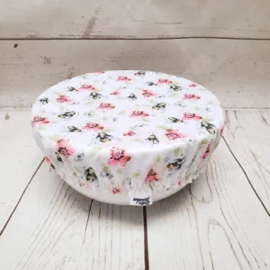 Moyen couvre-bol Taille & Retailles en tissu Abeilles butineuses