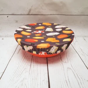 Moyen couvre-bol Taille & Retailles en tissu Fromages - vue de côté