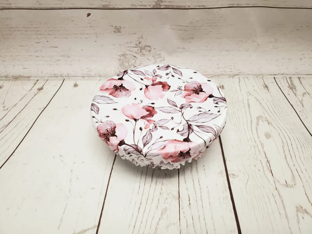 Petit couvre-bol Taille & Retailles en tissu Élégance Florale