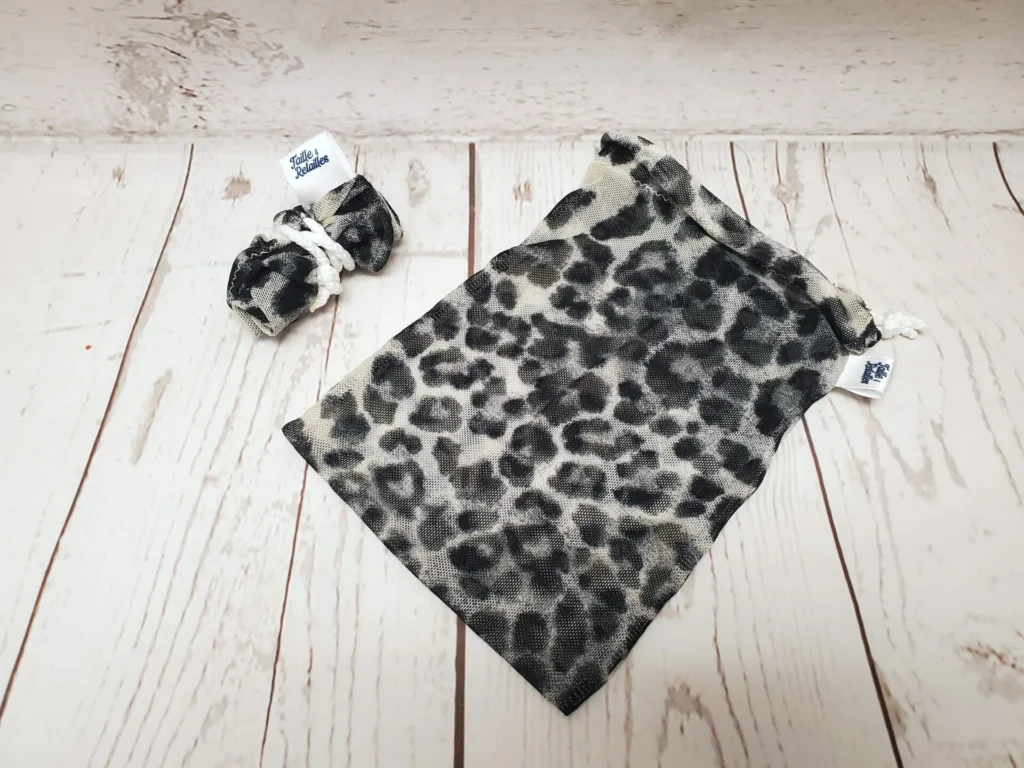 Petit sac en filet Taille & Retailles en tissu Léopard