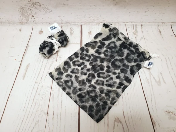 Petit sac en filet Taille & Retailles en tissu Léopard