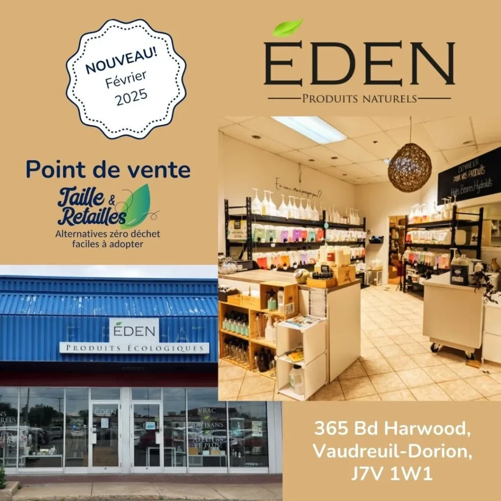 Point de vente Éden produits écologiques