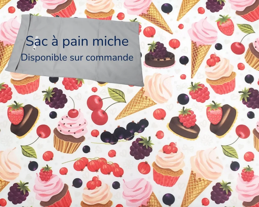 Sac à pain miche Taille & Retailles en tissu Petites gâteries - disponible sur commande