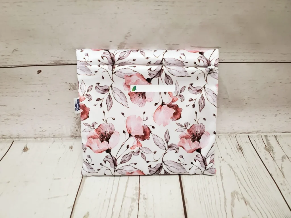 Sac à sandwich réutilisable Taille & Retailles en tissu Élégance Florale