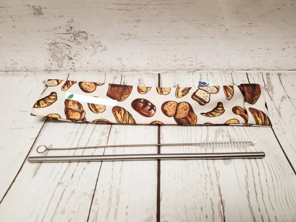 Sac allongé pour pailles Taille & Retailles en tissu Pains