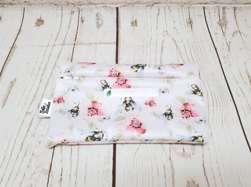 Sac collation réutilisable Taille & Retailles en tissu Abeilles butineuses
