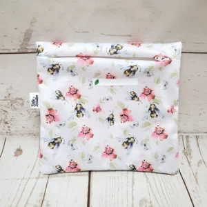 Sac sandwich réutilisable Taille & Retailles en tissu Abeilles butineuses