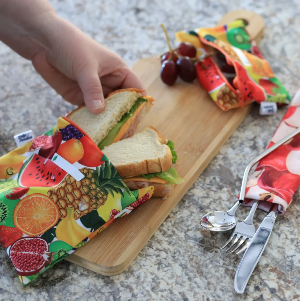 Utiliser des sacs alimentaires Taille & Retailles pour préparer un lunch zéro déchet facile