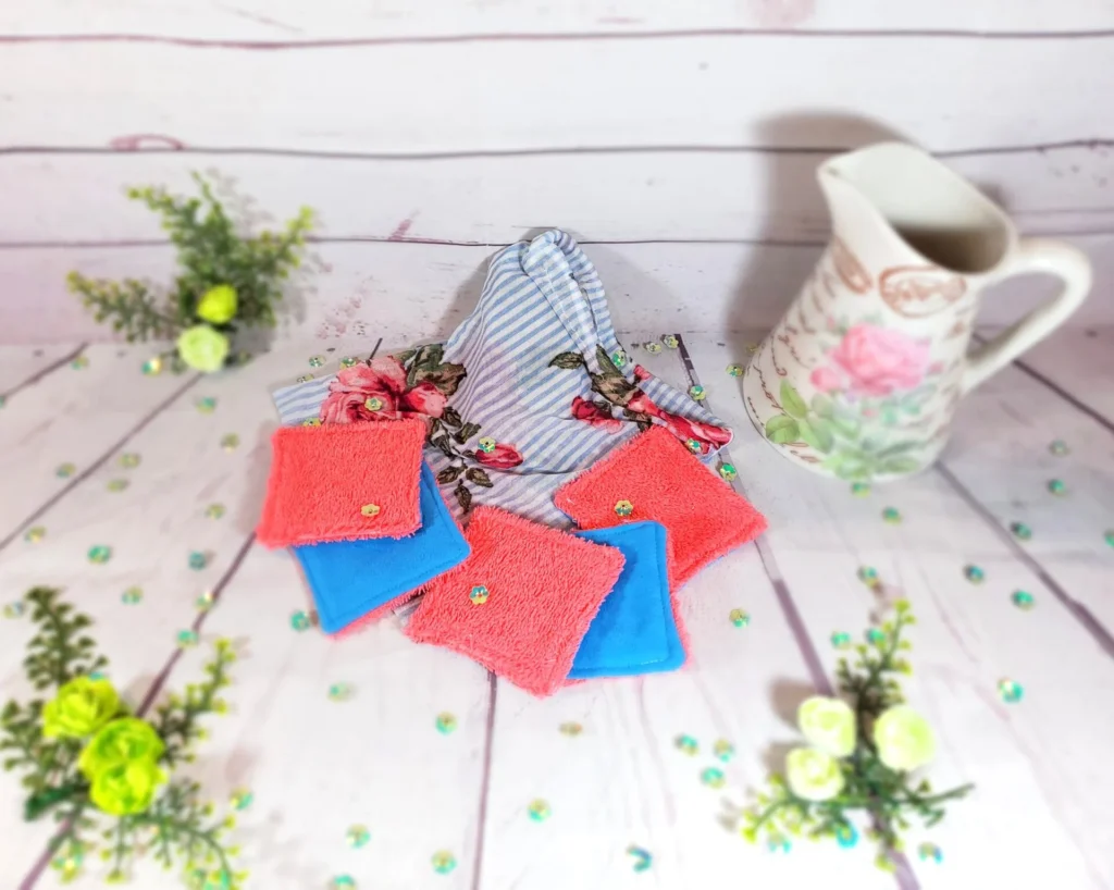 5 lingettes + sac de lavage Taille & Retailles