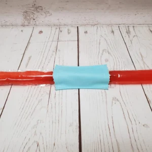 Couvre bâton glacé Taille & Retailles en tissu Aqua