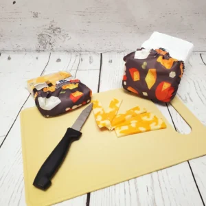 Duo de couvre-fromage Taille & Retailles en tissu Fromages - vue de face