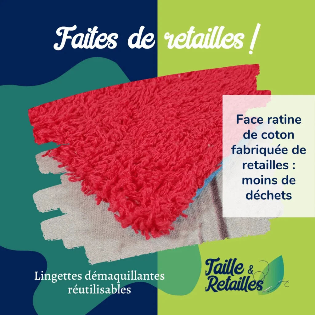 Lingettes faites de retailles