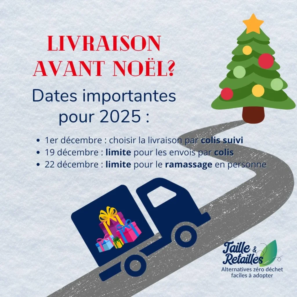 Livraison avant Noël - dates 2025 (carré)