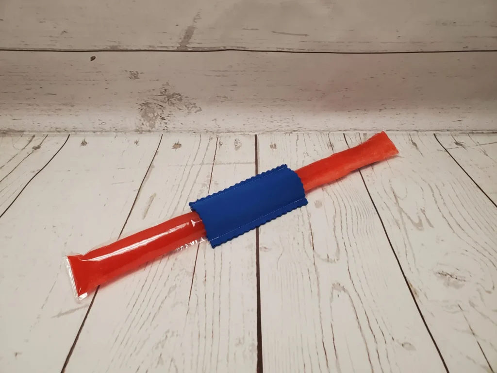 Manchon isolant couvre bâton glacé Taille & Retailles en tissu Bleu Royal