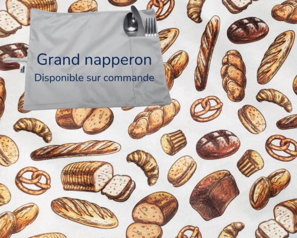 Napperon grand format Taille & Retailles en tissu Pains - disponible sur commande