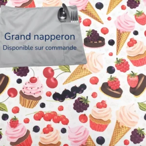 Napperon grand format Taille & Retailles en tissu Petites gâteries - disponible sur commande