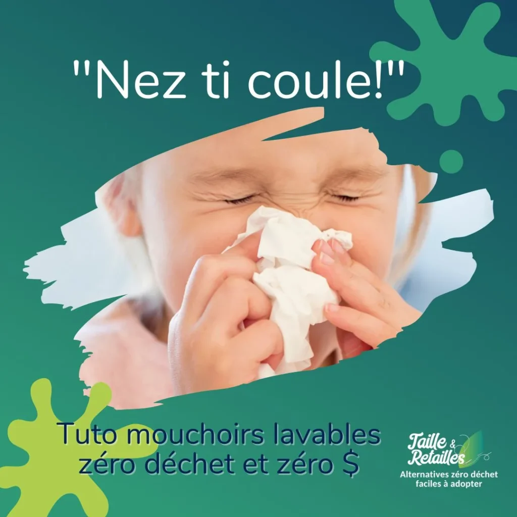 "Nez ti coule!" - Tuto mouchoirs lavables zéro déchet et zéro $