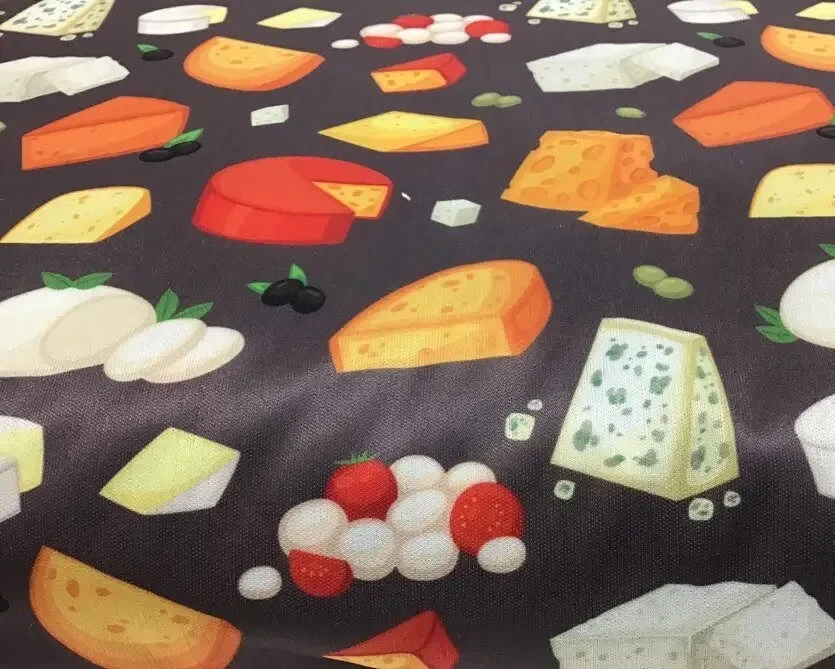 Imprimé tissu PUL 55. Fromages