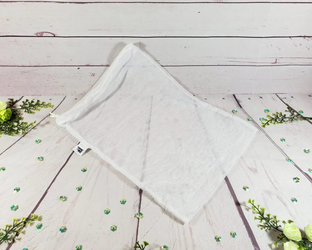 Sac en filet régulier Taille & Retailles en tissu Blanc