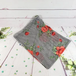 Sac en filet régulier Taille & Retailles en tissu Fleuri noir