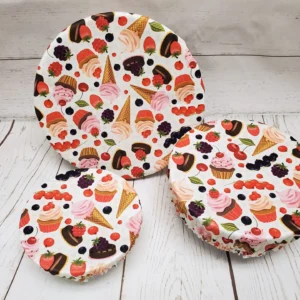 Trio de couvre-bols (Petit + Moyen + Grand) Taille & Retailles en tissu Petites gâteries
