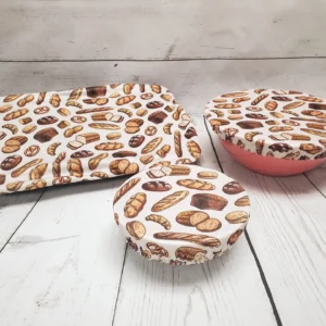 Trio de couvre-bols petit-moyen-lasagne Taille & Retailles en tissu Pains