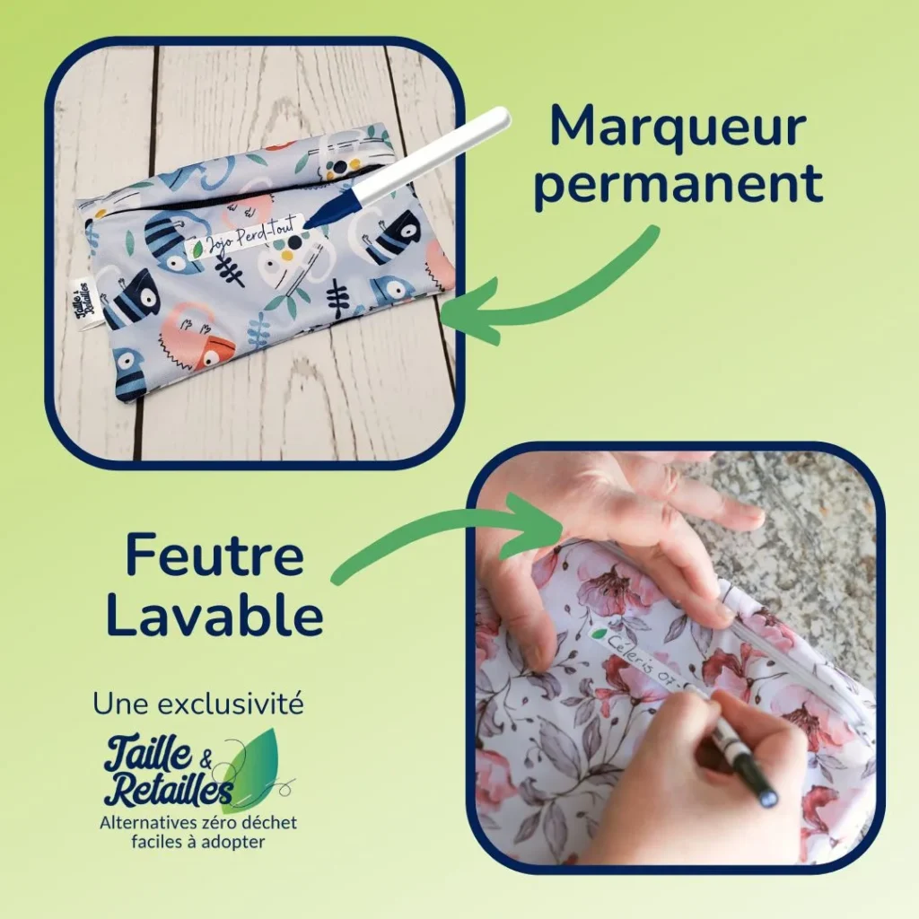 Une exclusivité Taille & Retailles - l'étiquette d'identification sur chaque sac alimentaire.