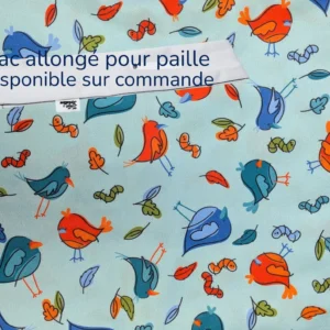 Sac allongé pour paille ou ustensiles - 68. Festin d’oiseaux