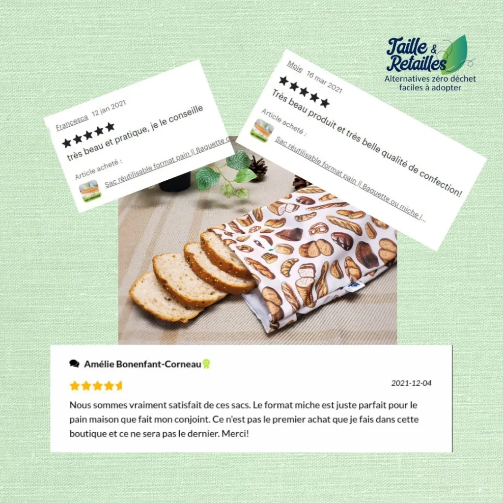 Sacs à pain Taille & Retailles - commentaires des clients