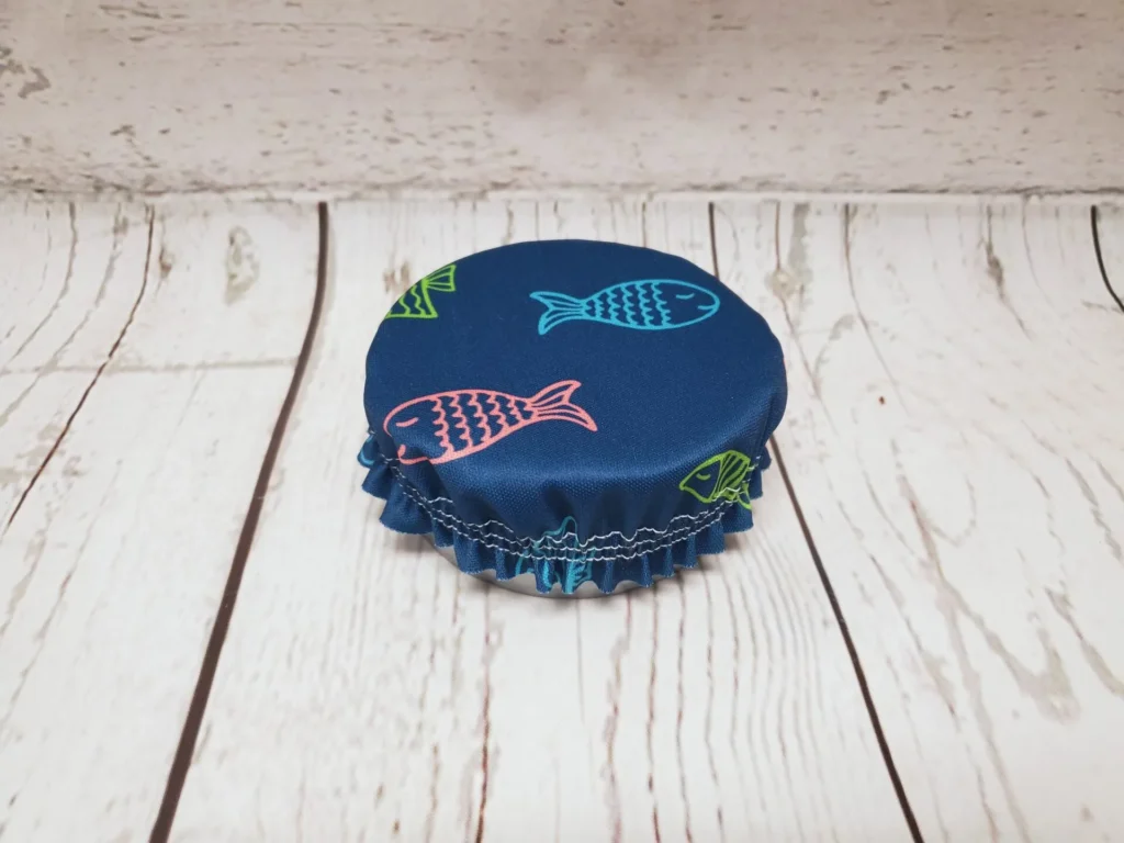 Mini couvre-bol Taille & Retailles en tissu Poissons