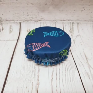 Mini couvre-bol Taille & Retailles en tissu Poissons