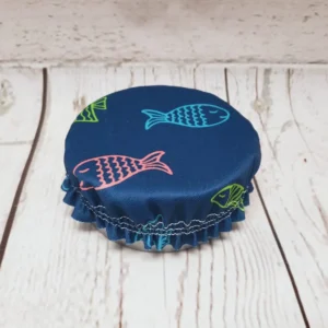 Mini couvre-bol Taille & Retailles en tissu Poissons