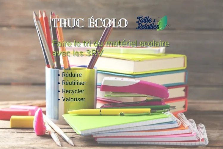 Récupérer le matériel scolaire avec les 3RV