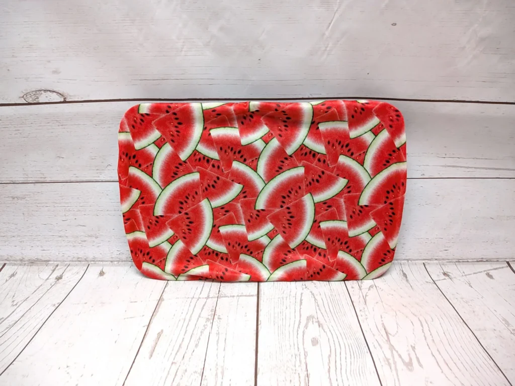 Couvre-bol rectangulaire (lasagne) Taille & Retailles en tissu Melons juteux