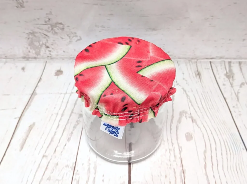 Mini couvre-bol Taille & Retailles en tissu Melons juteux