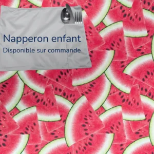 Napperon enfant Taille & Retailles en tissu Melons juteux - disponible sur commande