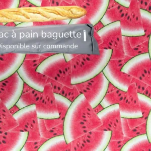 Sac à pain baguette Taille & Retailles en tissu Melons juteux - disponible sur commande