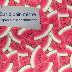 Sac à pain miche Taille & Retailles en tissu Melons juteux - disponible sur commande